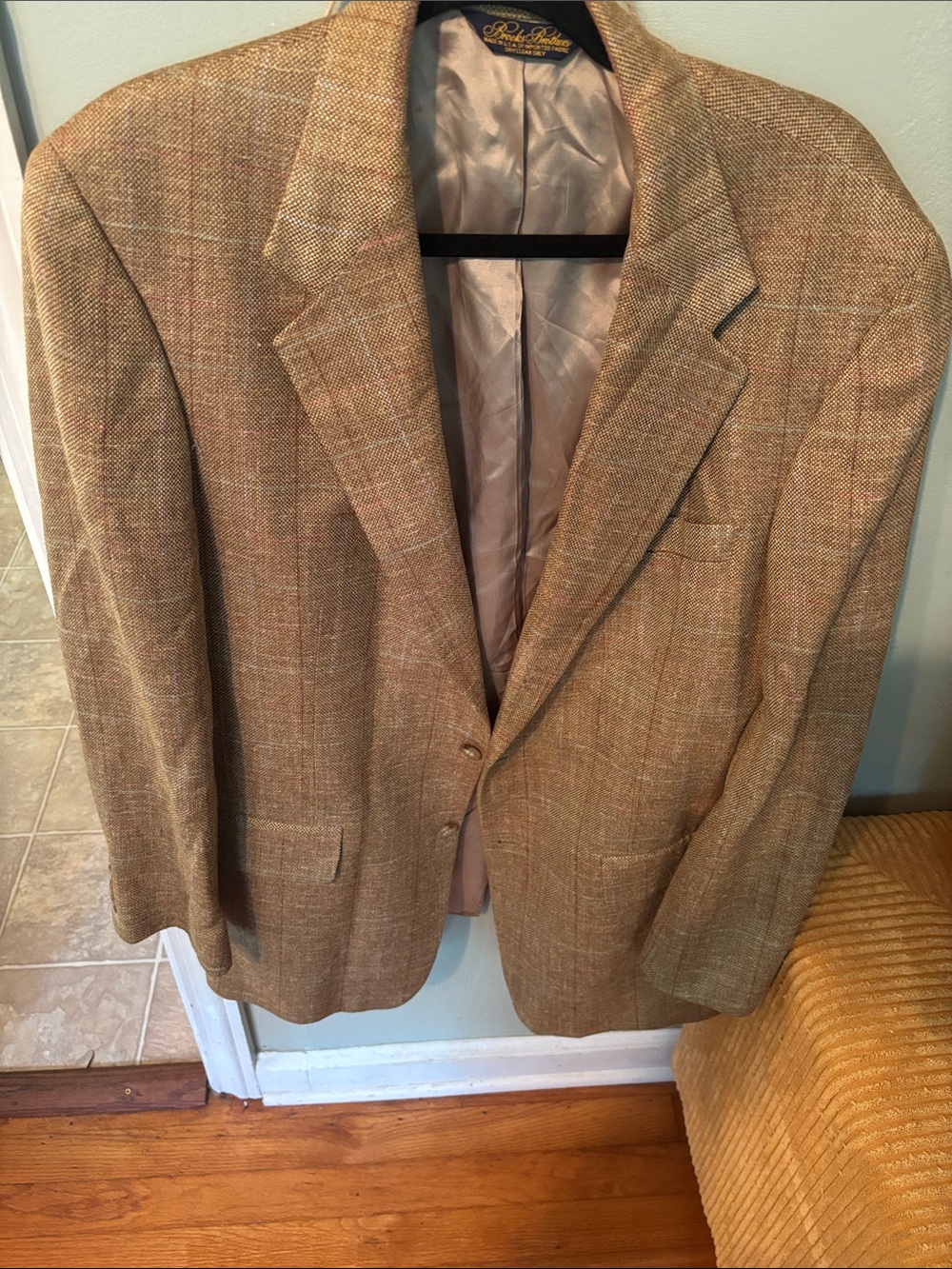 Polo by Ralph Lauren Brown Tan Plaid Sport Coat